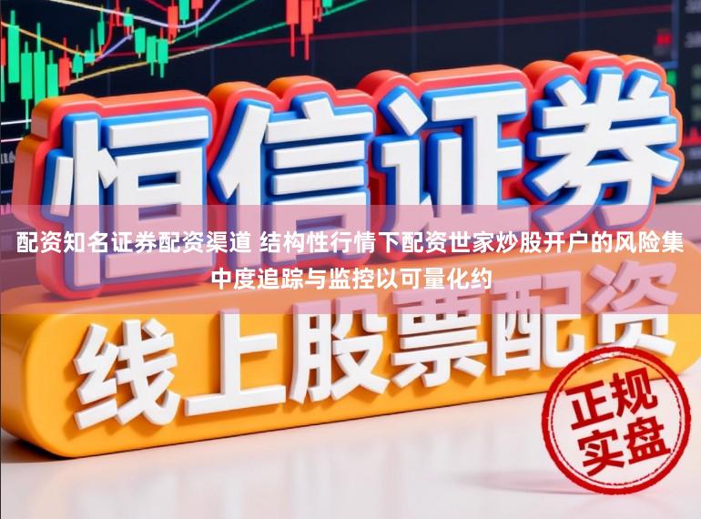 配资知名证券配资渠道 结构性行情下配资世家炒股开户的风险集中度追踪与监控以可量化约